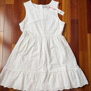 Vineyard Vines White Eyelet Sleeveless Dress